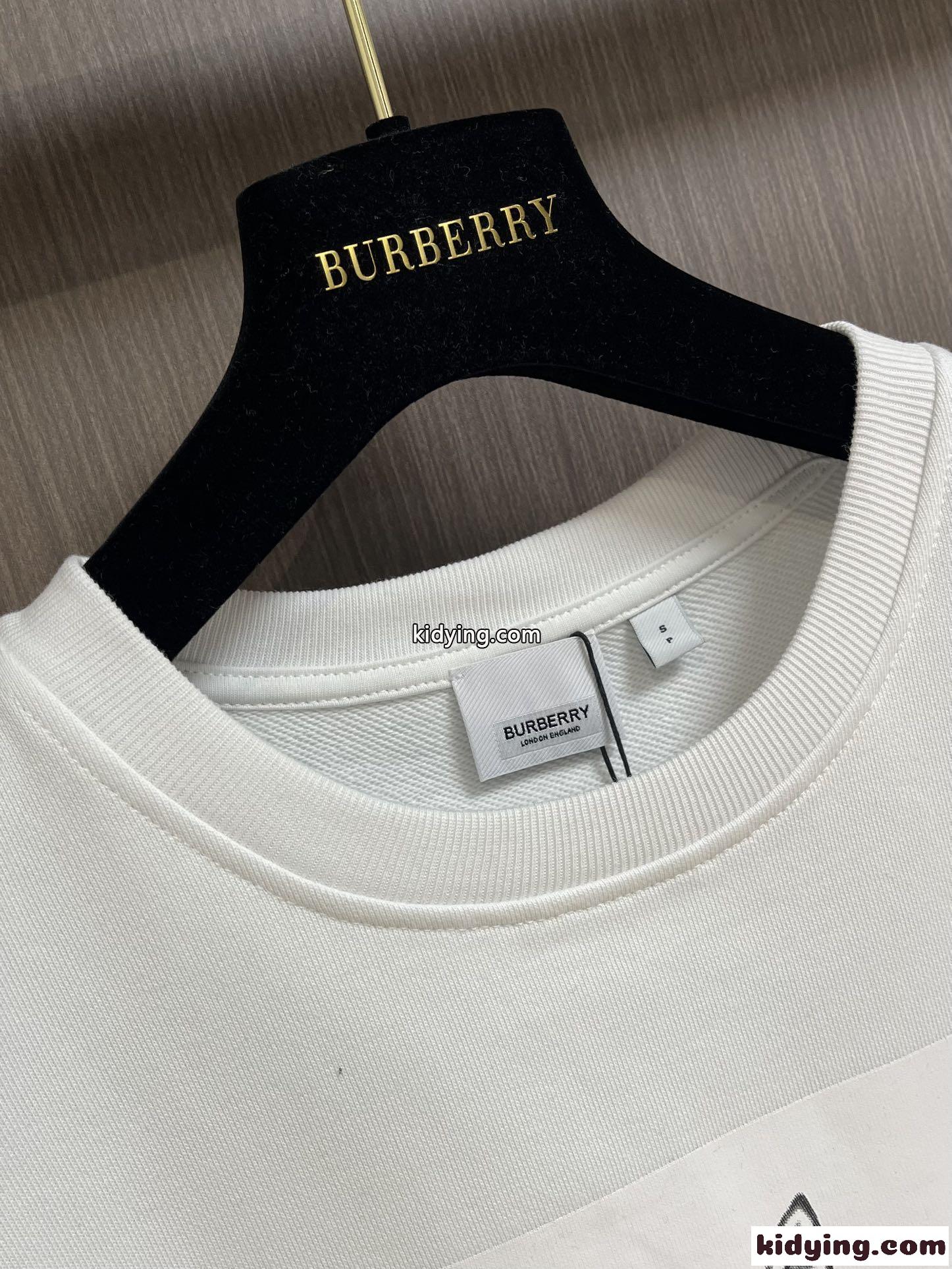 定番 プリント クルーネック コットン スウェットシャツ バーバリー Tシャツ コピー-4
