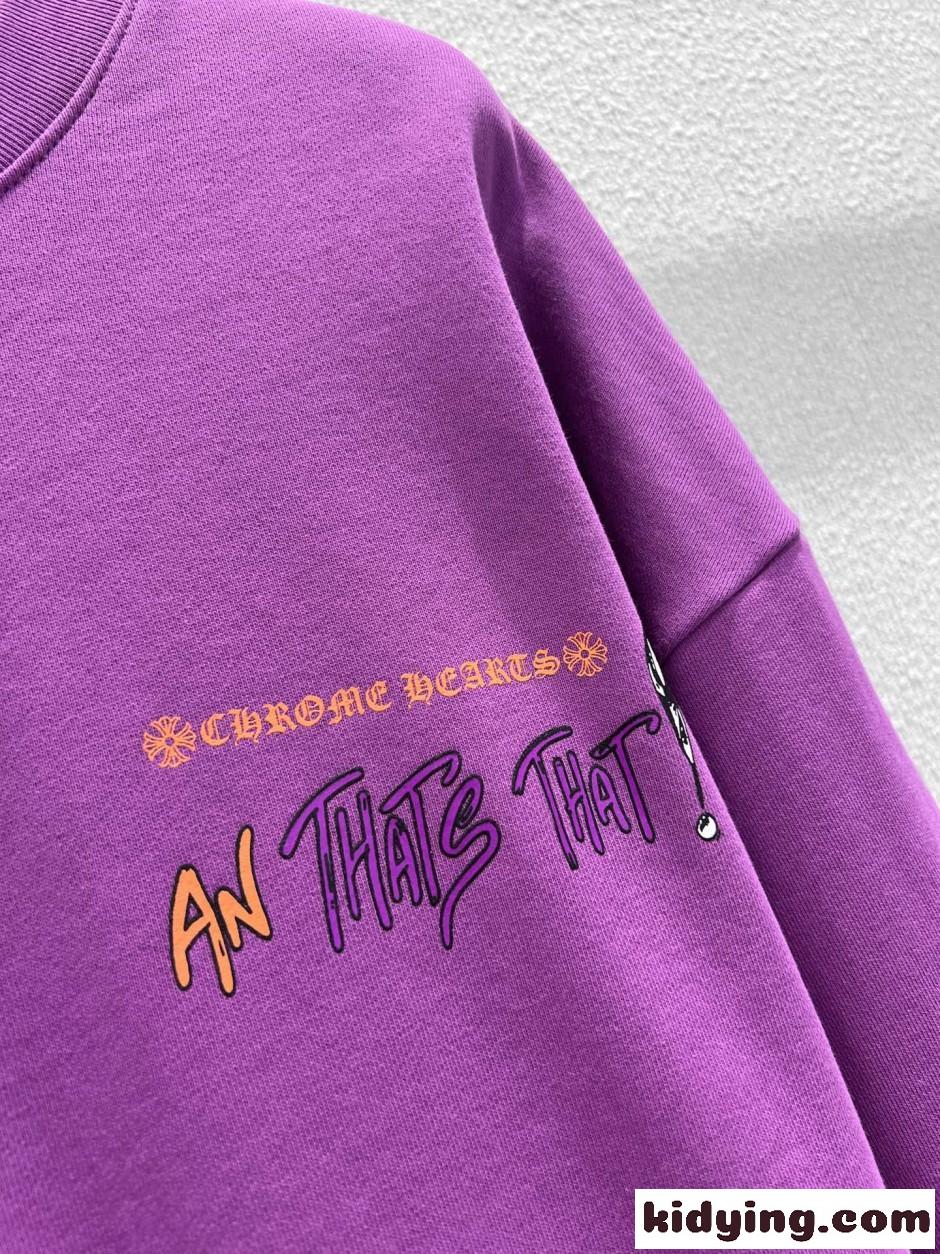 Chrome Hearts × Matty Boy コットン スウェットシャツ クロムハーツ 偽物 パープル-0