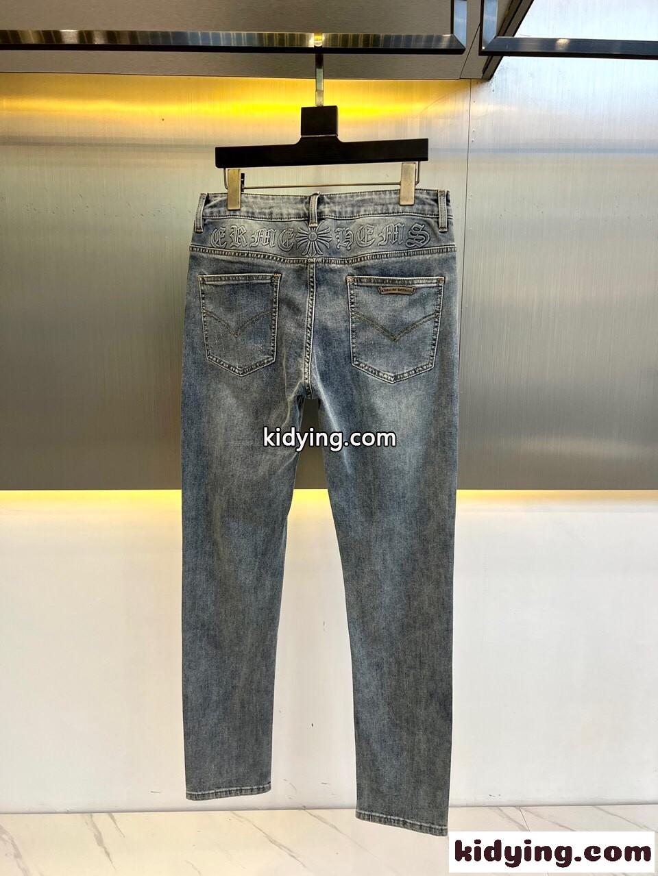 定番 カジュアル ストレッチ メンズ デニムパンツ クロムハーツ ジーンズ コピー-1