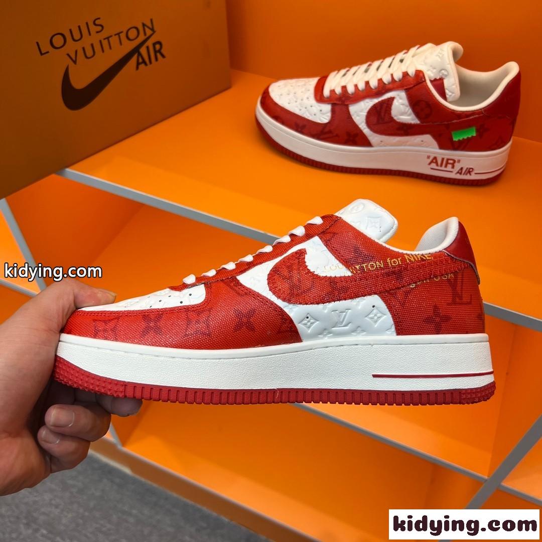人気 カジュアル レースアップ LV x OFF-WHITE x Nike オフホワイト スニーカー コピー 目立つ 配色 メンズ-1