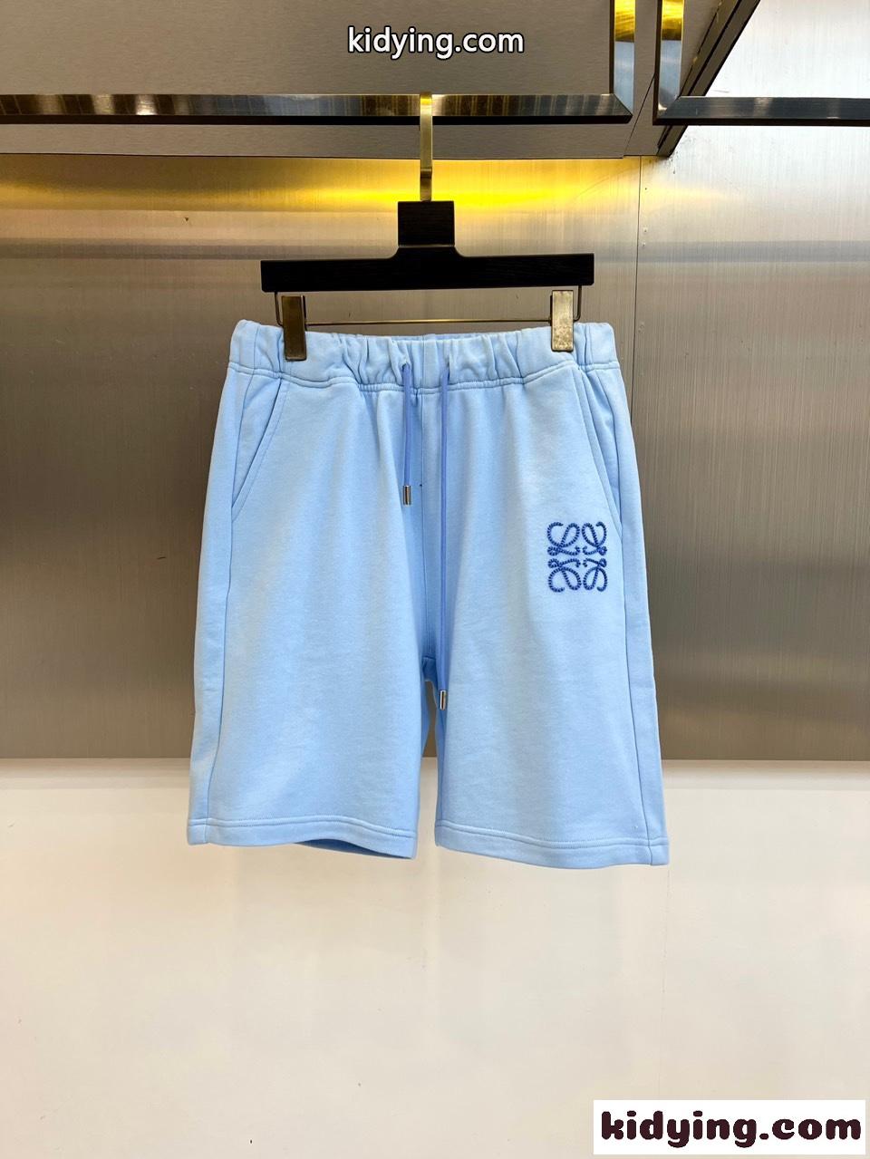 定番 カジュアル コットン ショートパンツ ロエベ パンツ 偽物 ハーフパンツ ブルー-1