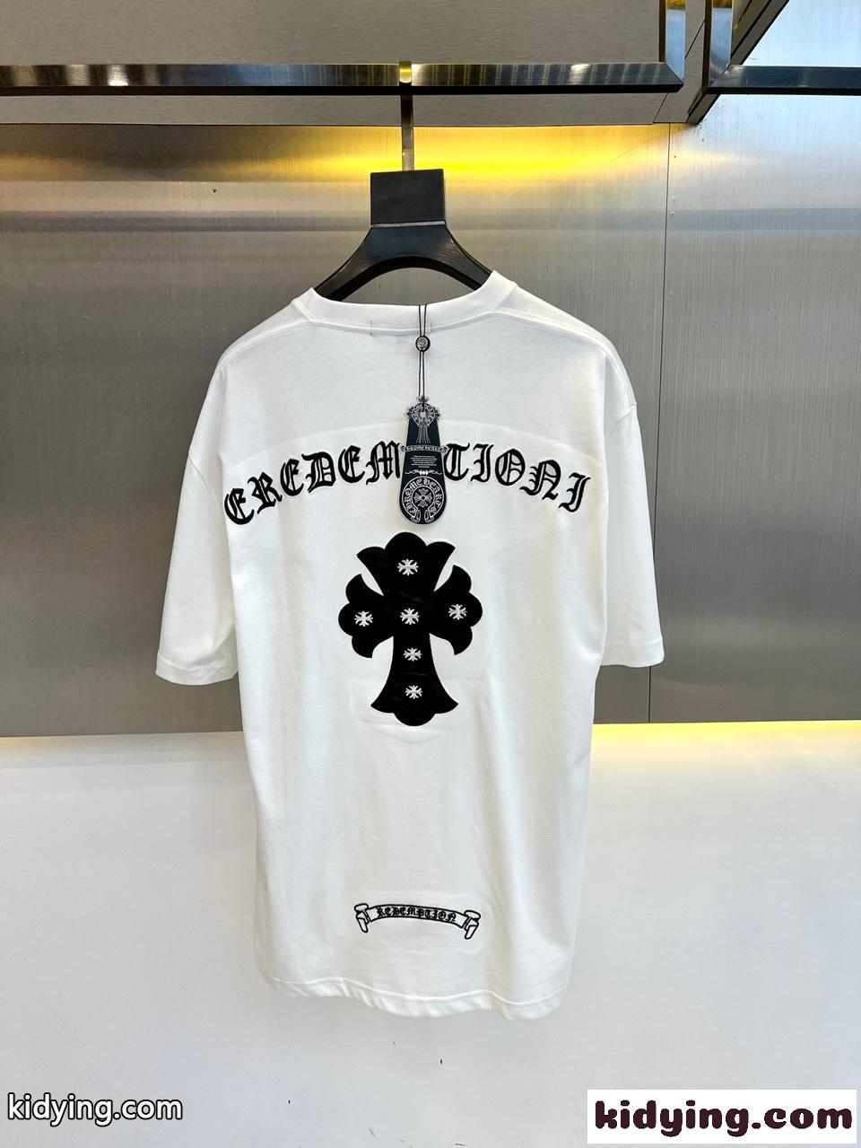 クロムハーツ Tシャツ コピー メンズ ファッション クルーネック 半袖Tシャツ-2