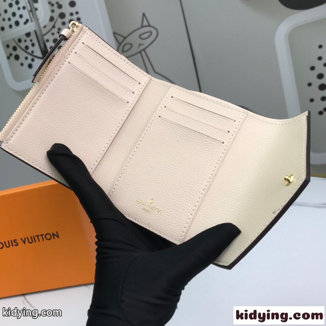 ルイヴィトン 三つ折り財布 ポルトフォイユ・ヴィクトリーヌ M80086 スーパーコピー ベージュ-5