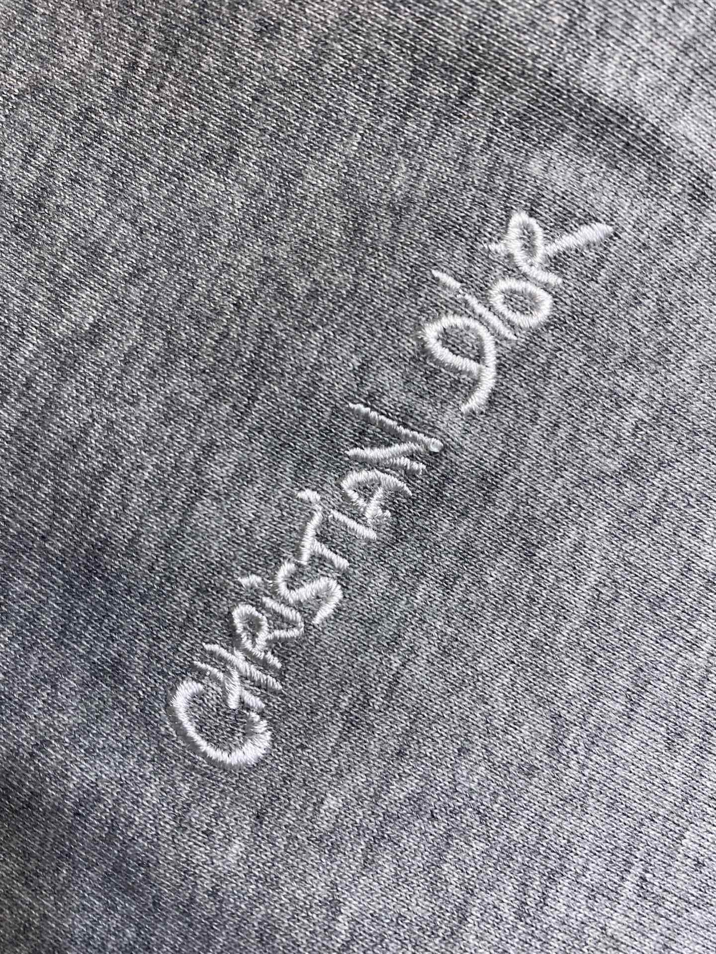 Christian Dior Tag 半袖Tシャツ クリスチャン・ディオール Tシャツ コピー グレー-3