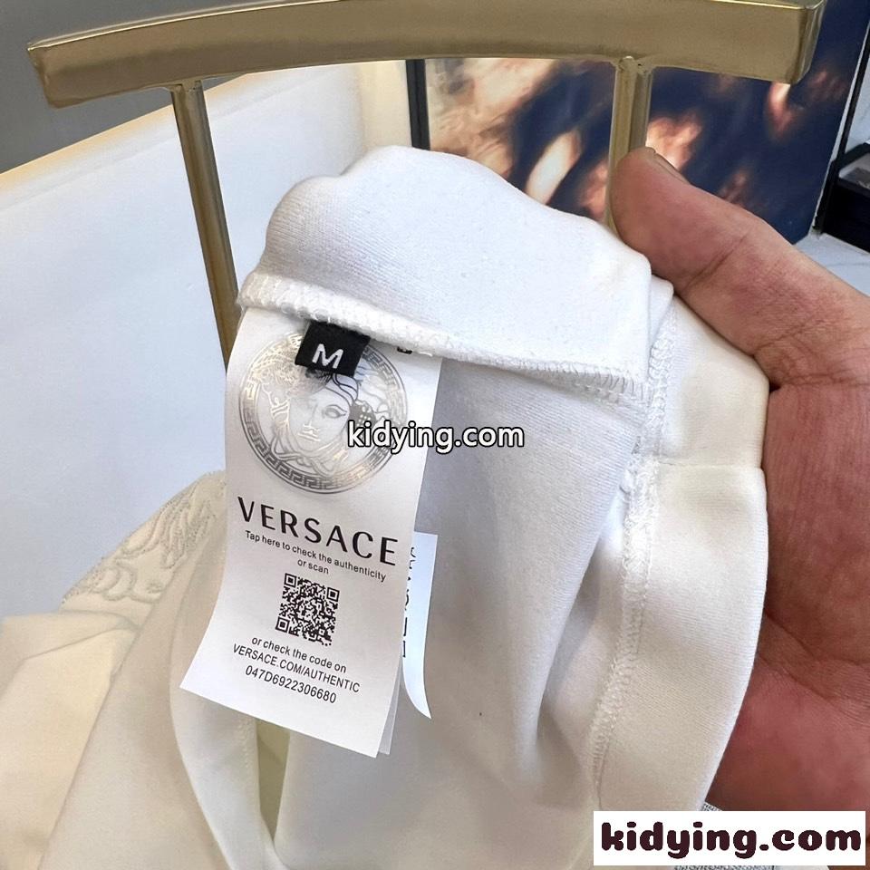 シンプル 合わせやすい メンズ ヴェルサーチェ Tシャツ 偽物 長袖Tシャツ ホワイト-3