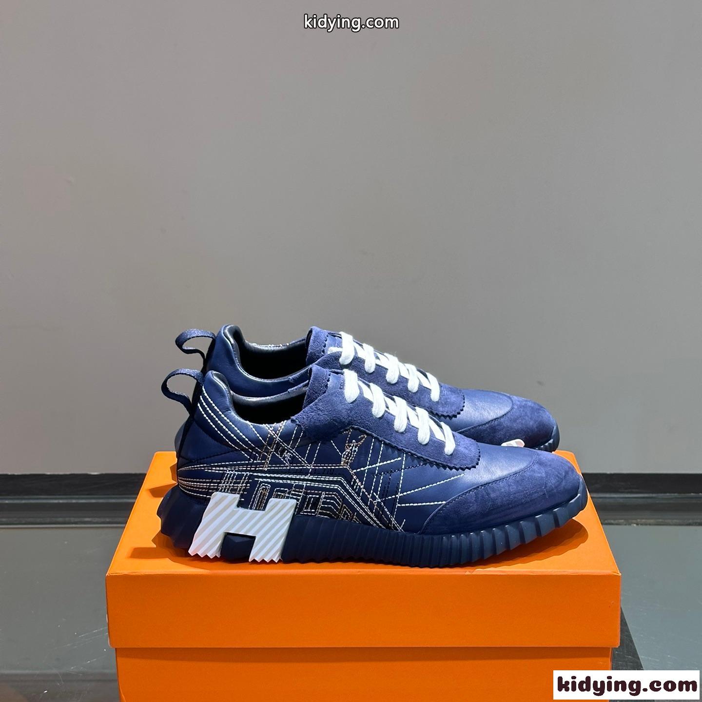 大人気 HERMES バウンシング スニーカー エルメス スニーカー コピー ブルー-0