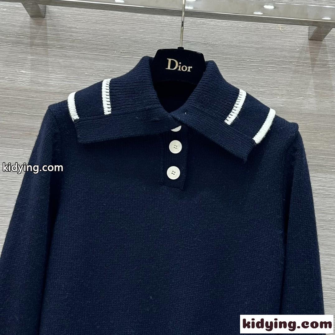 DiorAlps セーター クリスチャン・ディオール セーター コピー ネイビー-0