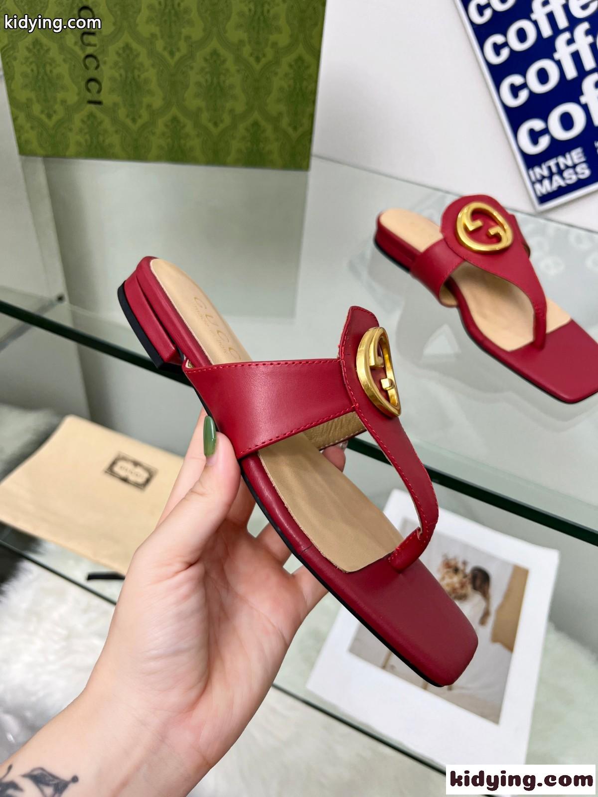 GUCCI グッチ ブロンディ トングサンダル スーパーコピー レディース レッド-3