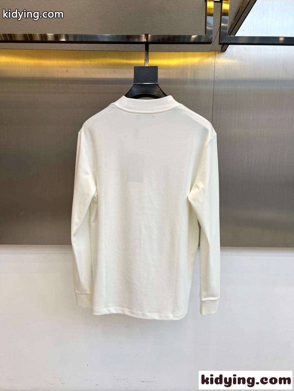 マルチロゴ モックネック ロングTシャツ バレンシアガ Tシャツ 偽物 ホワイト-3