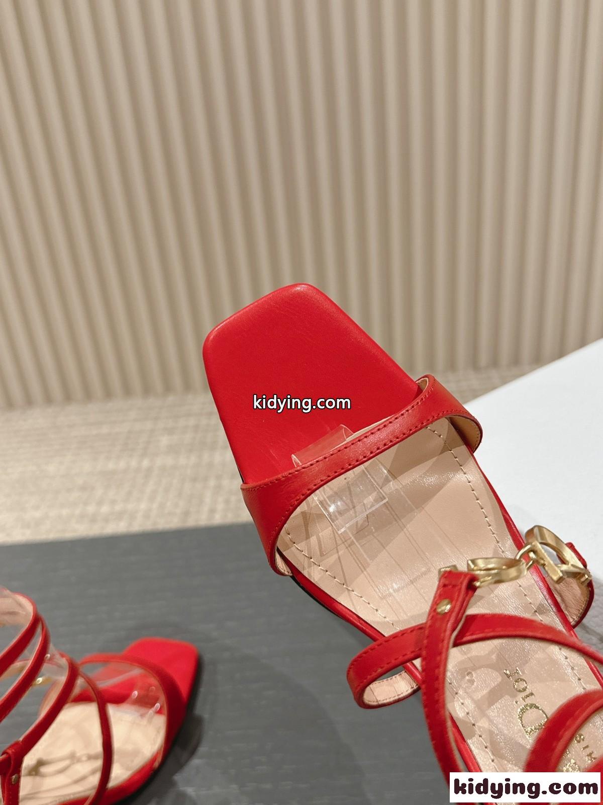 洗練された 9cm Cest Dior ヒールサンダル クリスチャン・ディオール サンダル コピー レッド-4