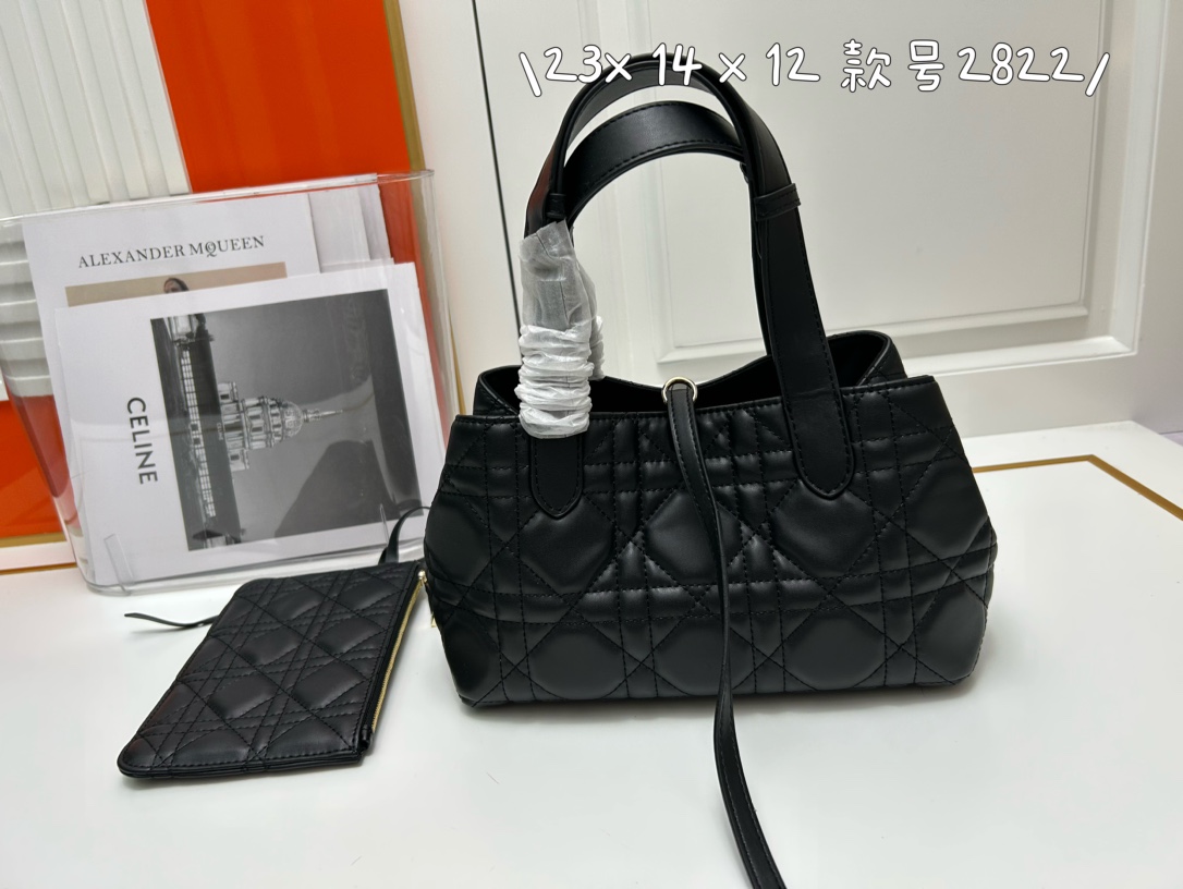 ディオール DIOR TOUJOURS トート スモール クリスチャン・ディオール バッグ コピー ブラック-0