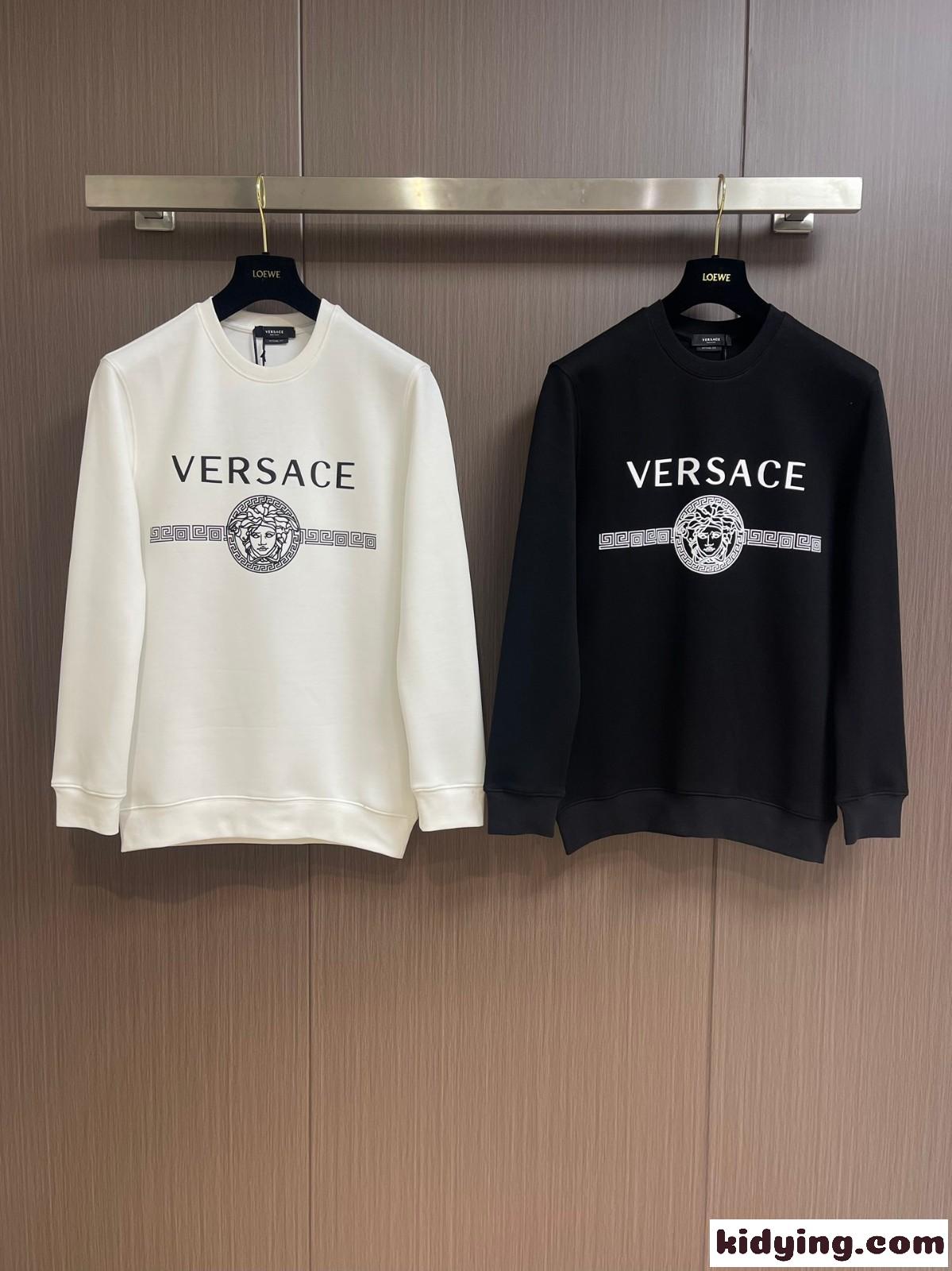 人気 メドゥーサ ロゴ スウェットシャツ ヴェルサーチェ Tシャツ コピー クルーネック-0