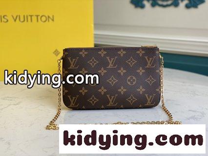 LV Crafty抽象芸術を取り入れ 新しいPochette Double Zipチェーンバッグを一新 ルイヴィトン バッグ コピー-0