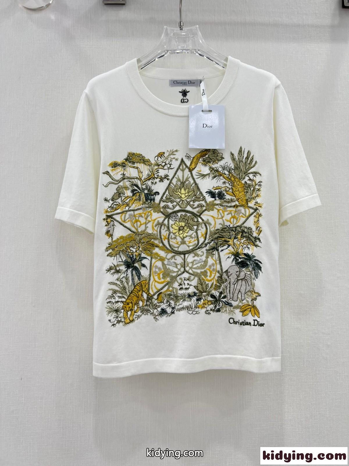 Étoile de Voyage テンセル ジャージー 半袖Tシャツ クリスチャン・ディオール Tシャツ コピー-1