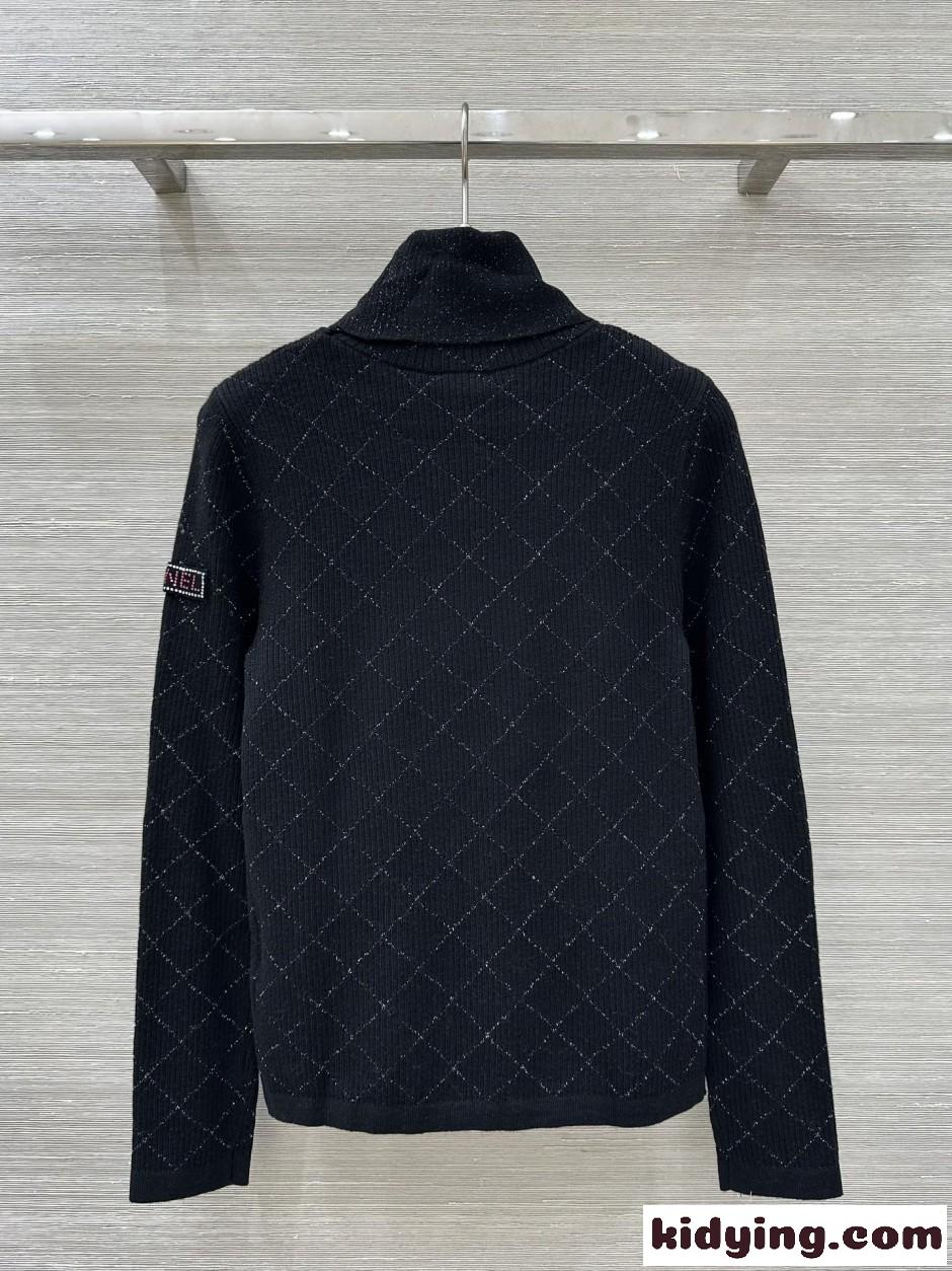 CHANEL 25N タートルネック ニット シャネル セーター コピー ブラック-4