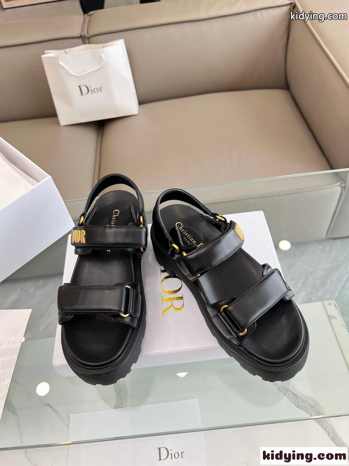 Dioract プラットフォームサンダル クリスチャン・ディオール サンダル コピー ブラック-1