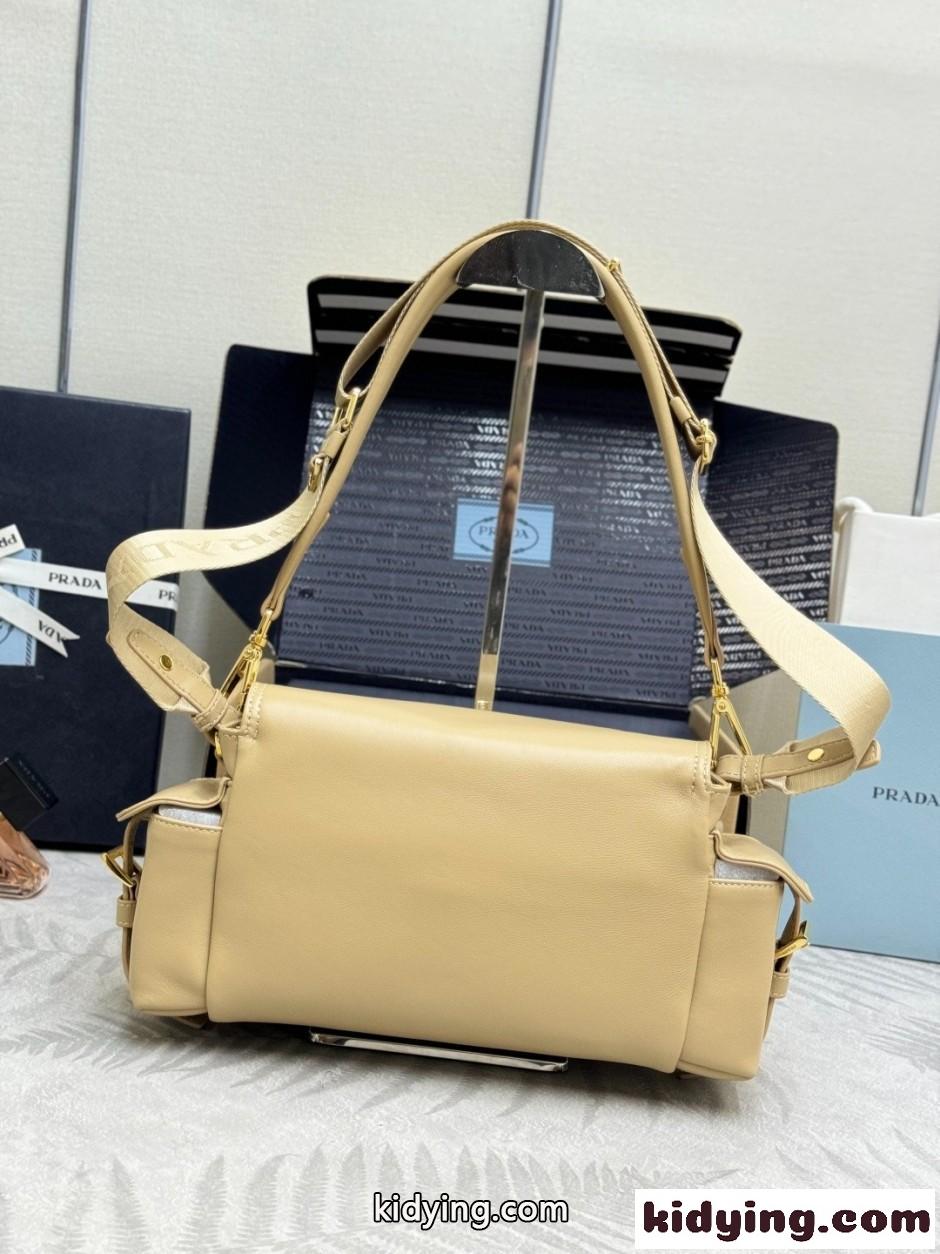 上品 ナッパレザー ショルダーバッグ プラダ バッグ スーパーコピー 1BD394 アイボリー-1