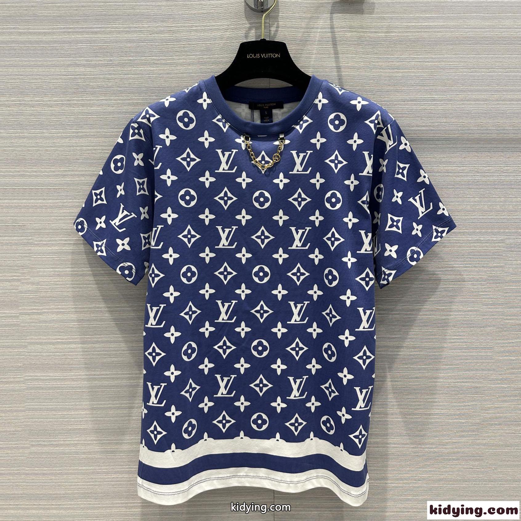 定番 人気 モノグラム クルーネック 半袖Tシャツ ルイヴィトン Tシャツ コピー ユニセックス-2