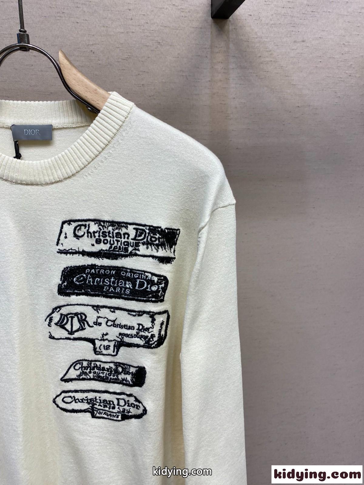 Dior Archives Labels セーター クリスチャン・ディオール セーター コピー ベージュ-1