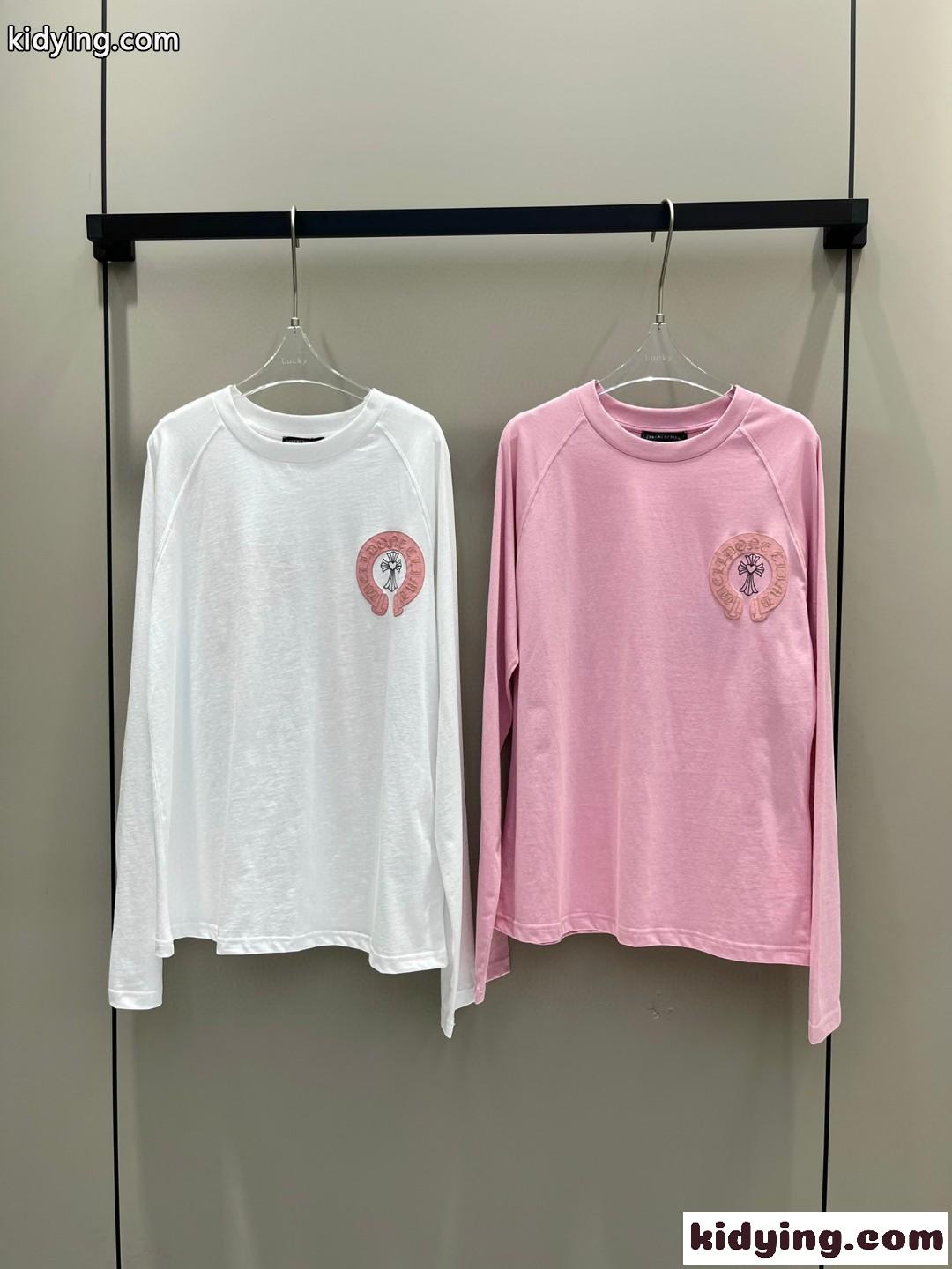 シンプル おしゃれ クルーネック ロゴ 長袖Tシャツ クロムハーツ Tシャツ コピー-0