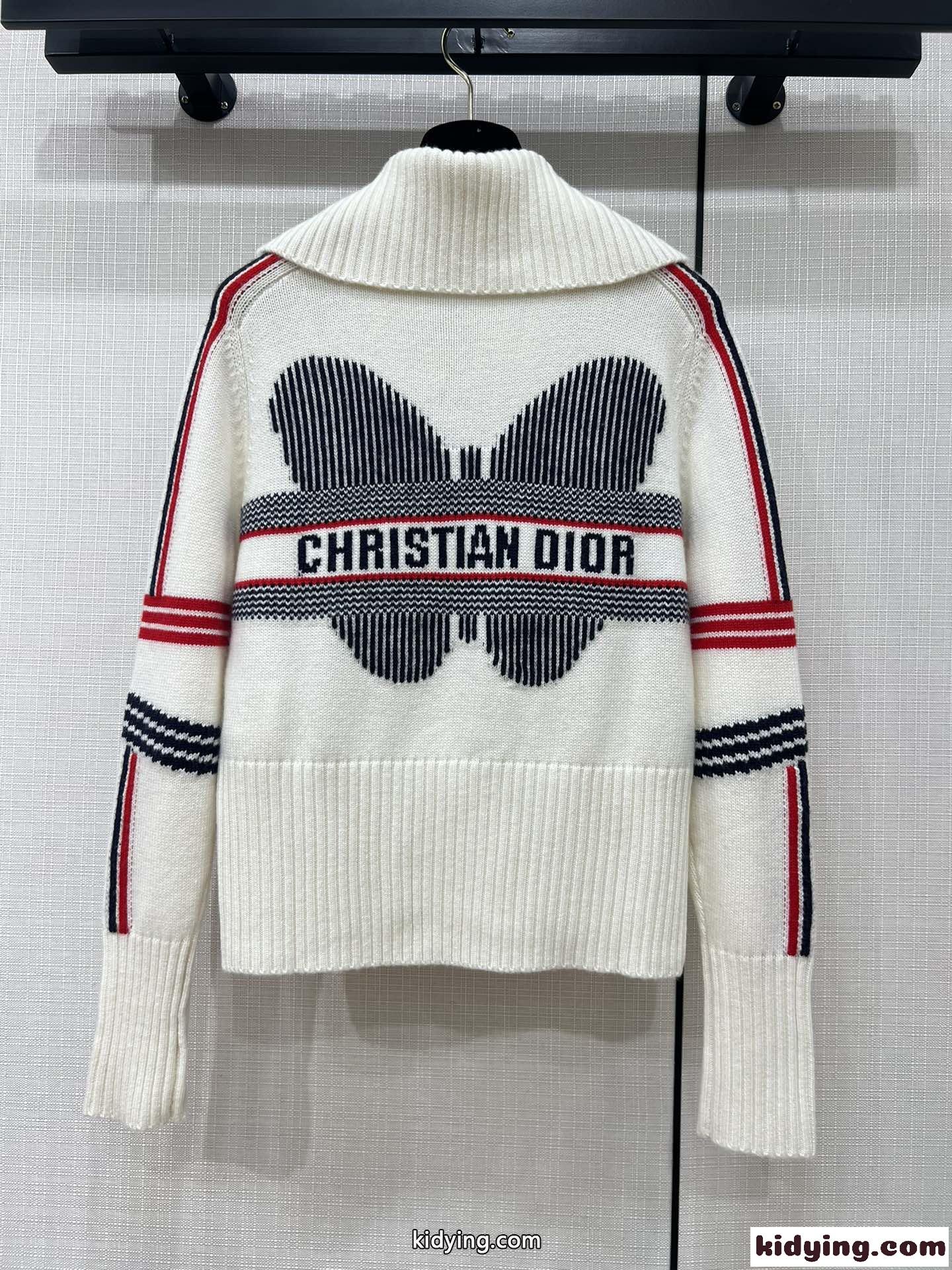 DIORALPS ジップ カーディガン クリスチャン・ディオール ニット コピー ホワイト-4