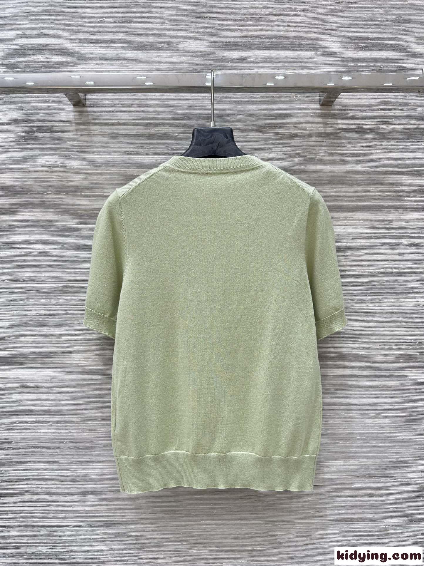Hリフト ショートスリーブニット エルメス ニット コピー レディース トップス グリーン-6