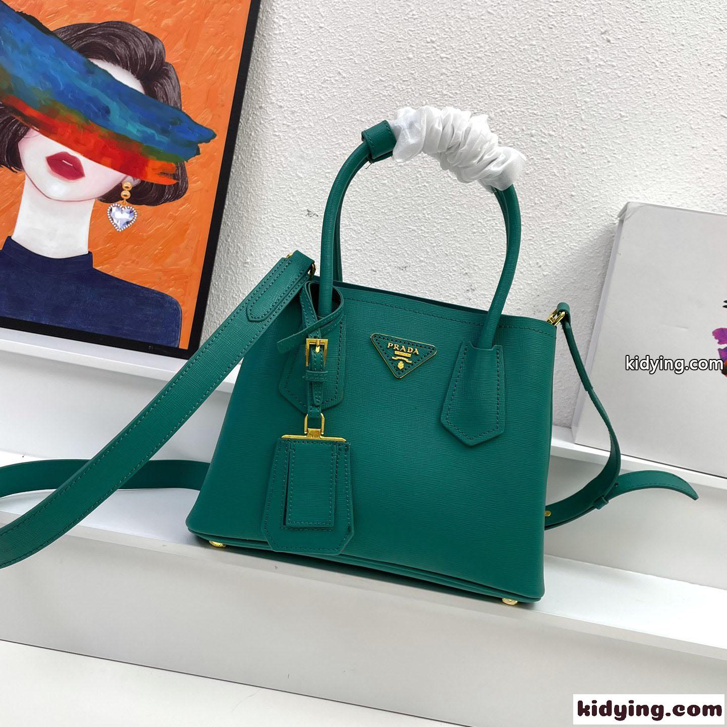 プラダ 1BG443 ドゥーブレ 2WAY ミニバッグ プラダ バッグ コピー レディース ハンドバッグ グリーン-1