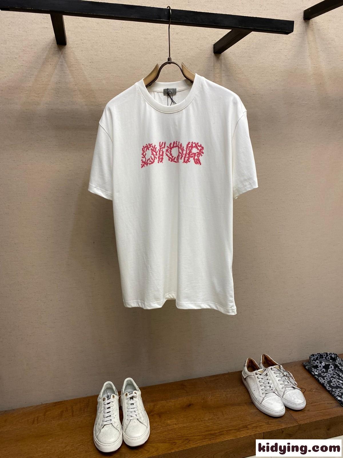 ロゴ入り クリスチャン・ディオール 半袖Tシャツ コピー クルーネック-0