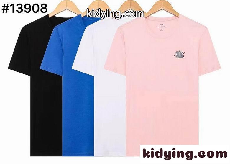 合わせやすい 定番 アルマーニ tシャツ コピー 半袖 4色あり クルーネック カジュアル トップス-0