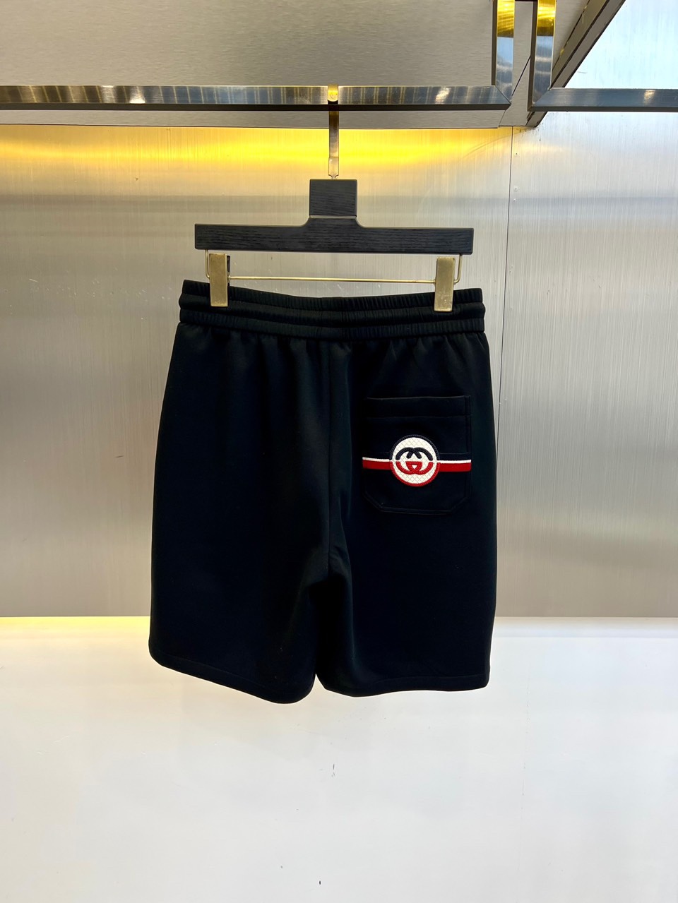 カジュアル コットン ショートパンツ グッチ パンツ 偽物 ブラック-1