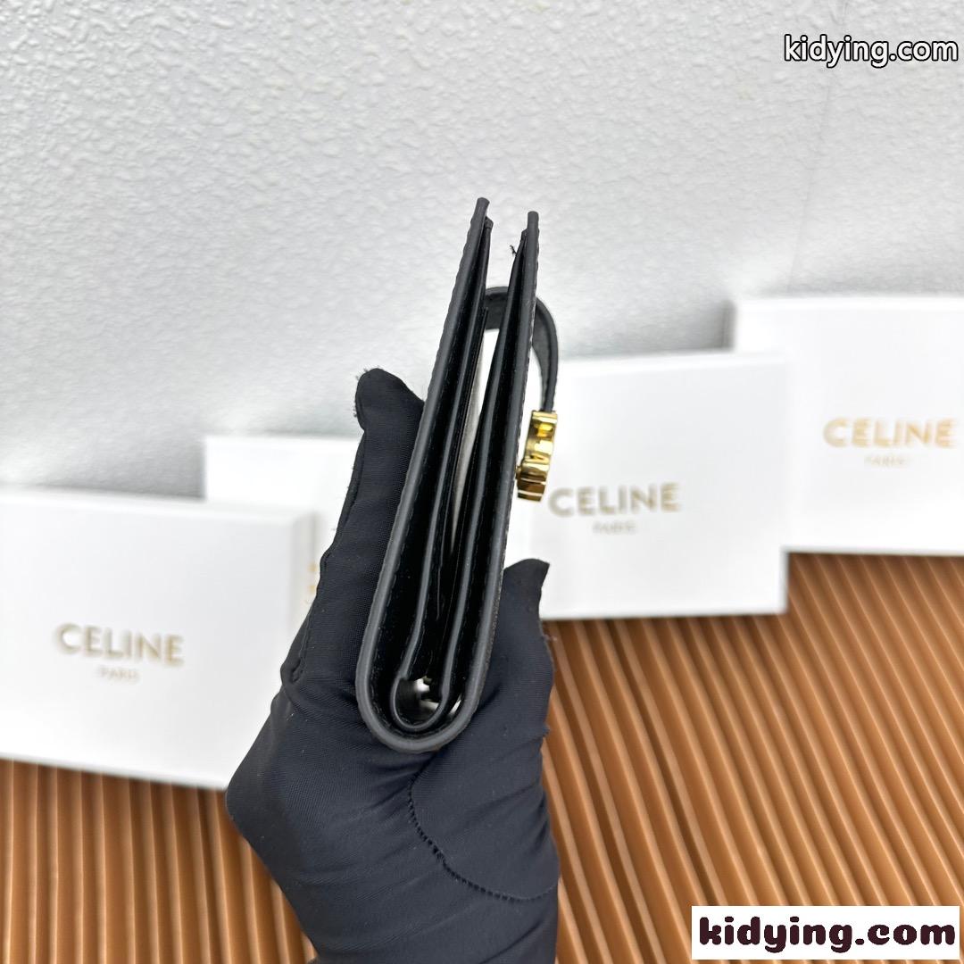 ミディアムウォレット CELINE ヴィクトワール セリーヌ 財布 コピー ブラック-1