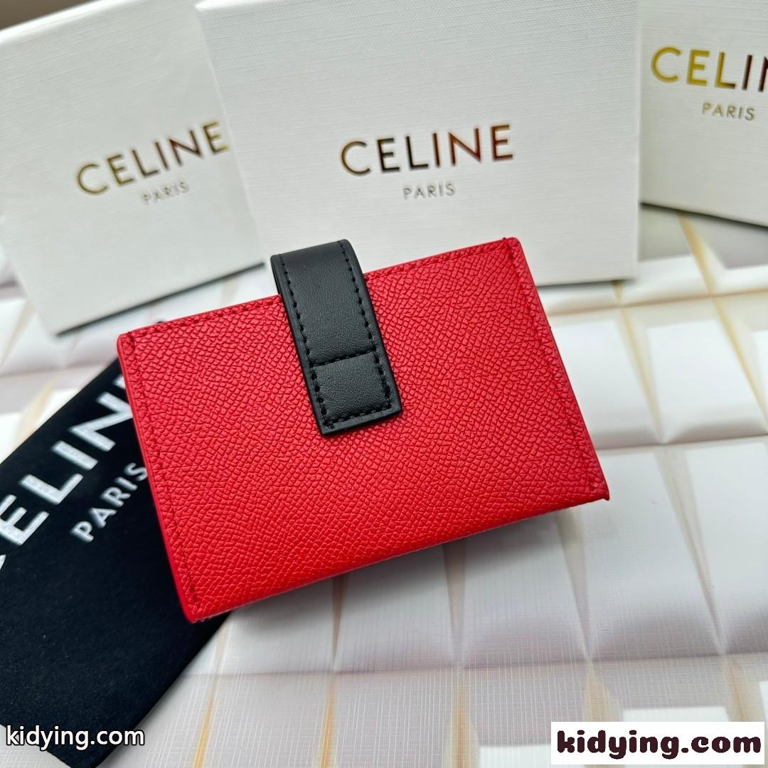 人気 ロゴ セリーヌ CELINE アコーディオン カードホルダー 偽物-2