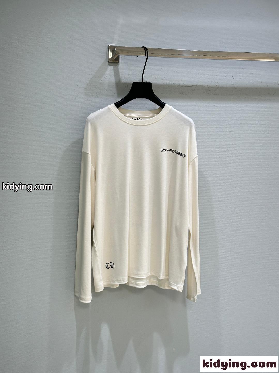 バックプリント 長袖Tシャツ クロムハーツ Tシャツ 偽物 コットン-0