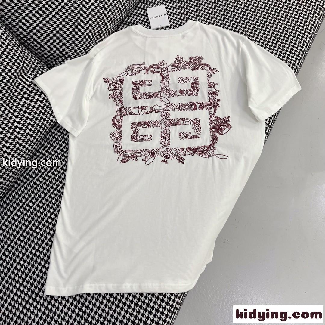 ベーシック カジュアル おしゃれ ロゴ ジバンシィ Tシャツ コピー 半袖 トップス クルーネック コットン-2