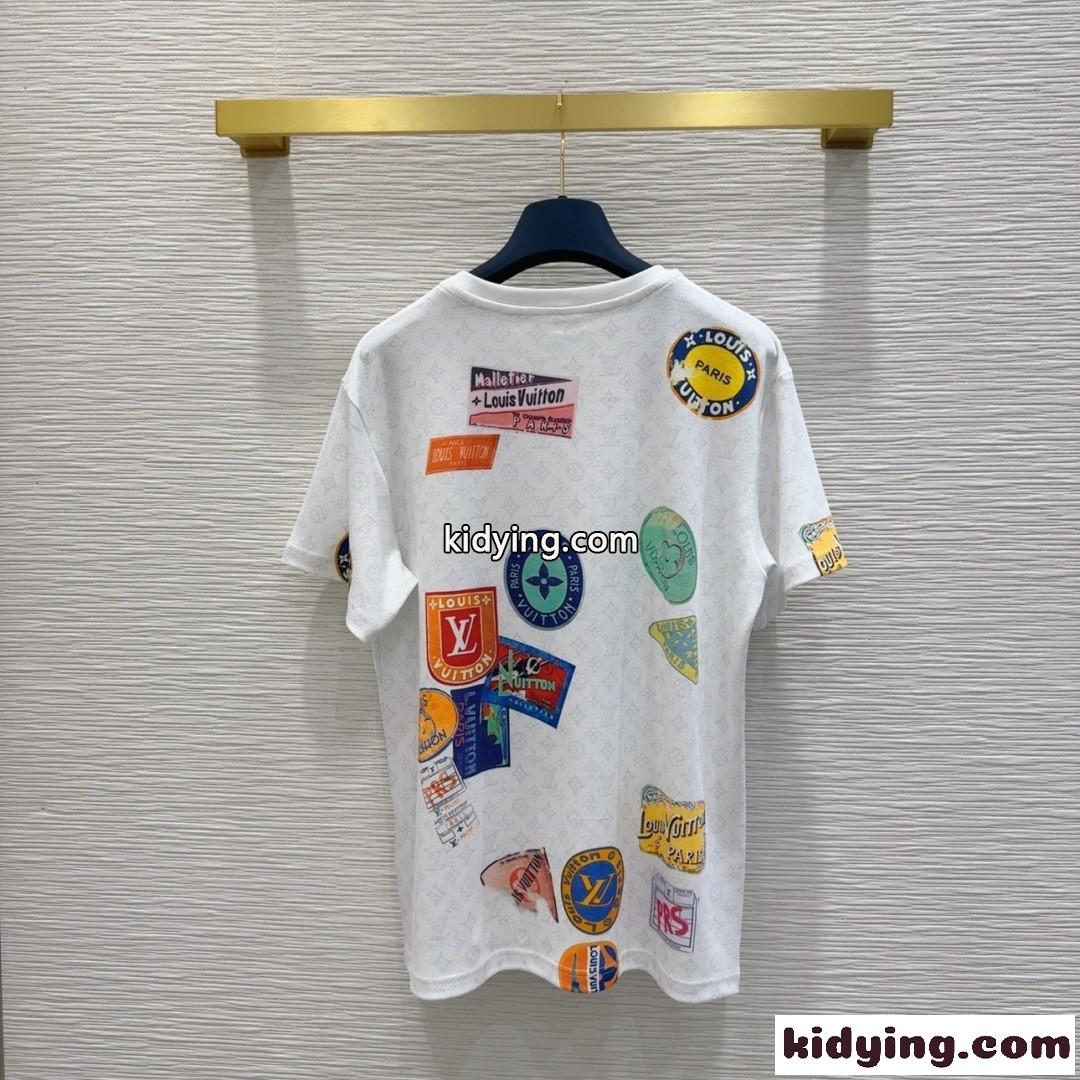 マヒナ パッチプリントTシャツ ルイ・ヴィトン 半袖Tシャツ コピー ホワイト-4