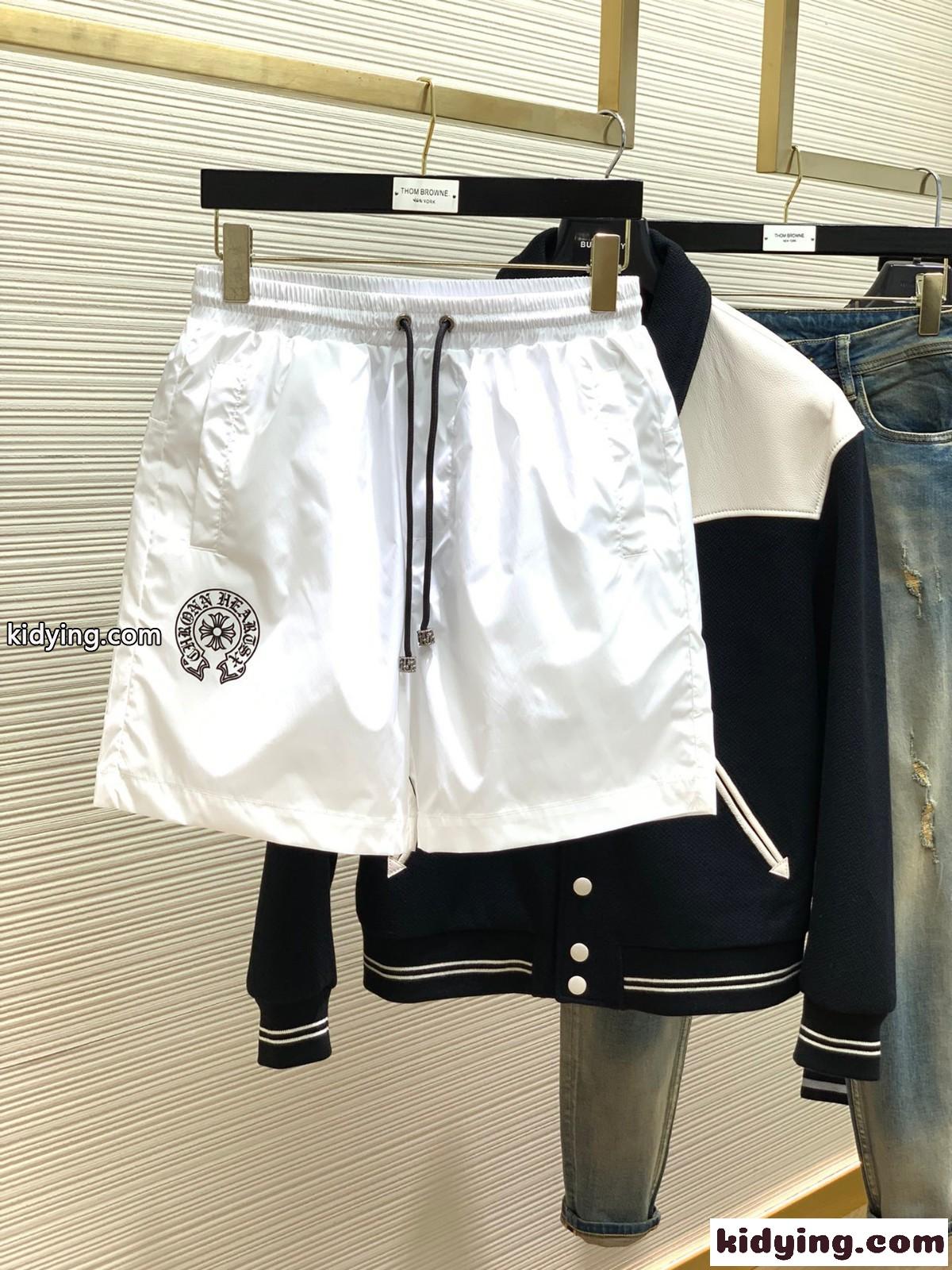 シンプル 合わせやすい ロゴプリント クロムハーツ パンツ コピー ショートパンツ ホワイト-2