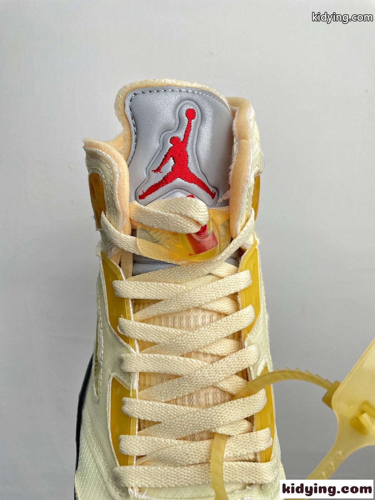 軽量 おしゃれ Off-White X Air Jordan 5 オフホワイト スニーカー コピー-1