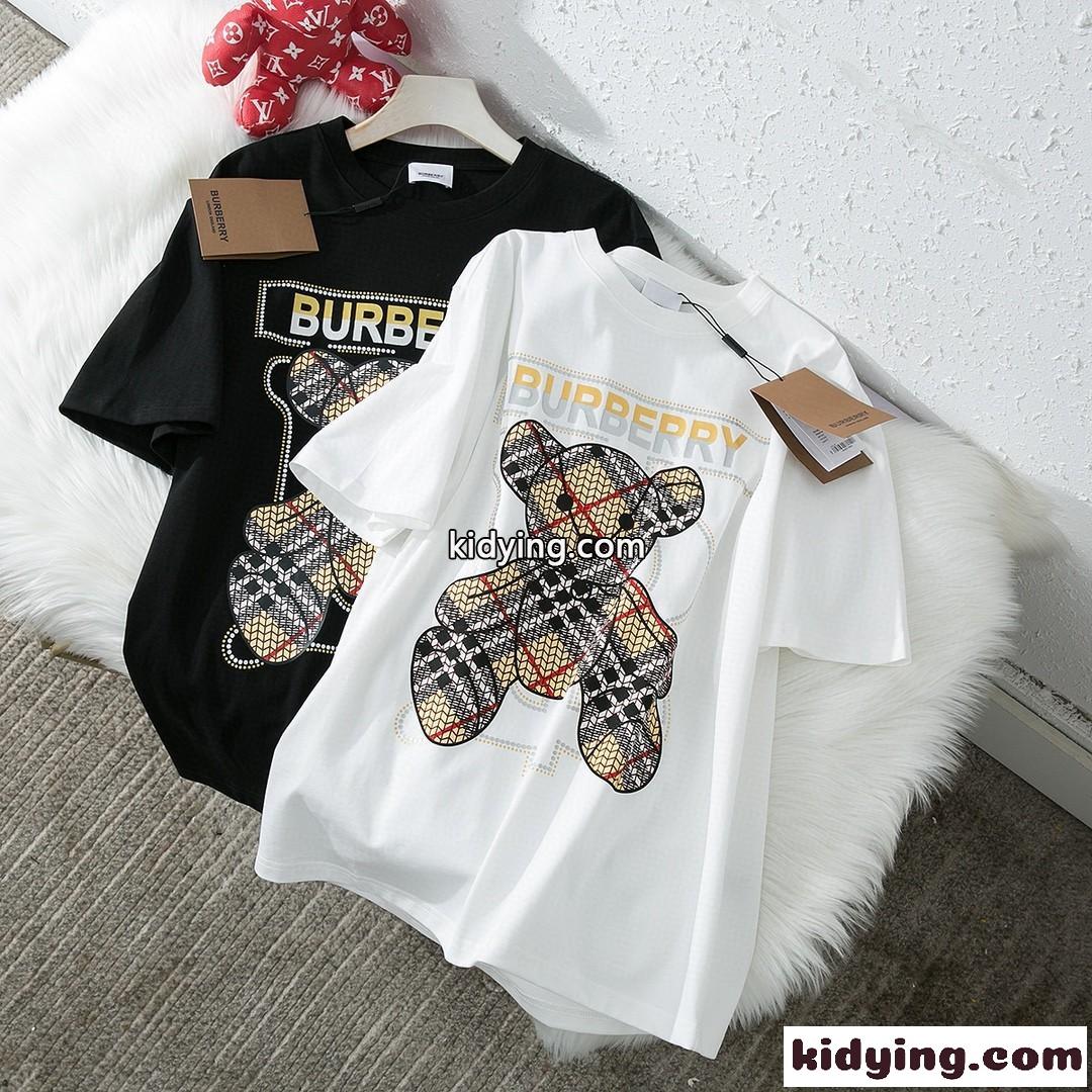 可愛い おしゃれ ゆったり プリント クールネック バーバリー 半袖tシャツ コピー 人気 定番 着心地いい-2