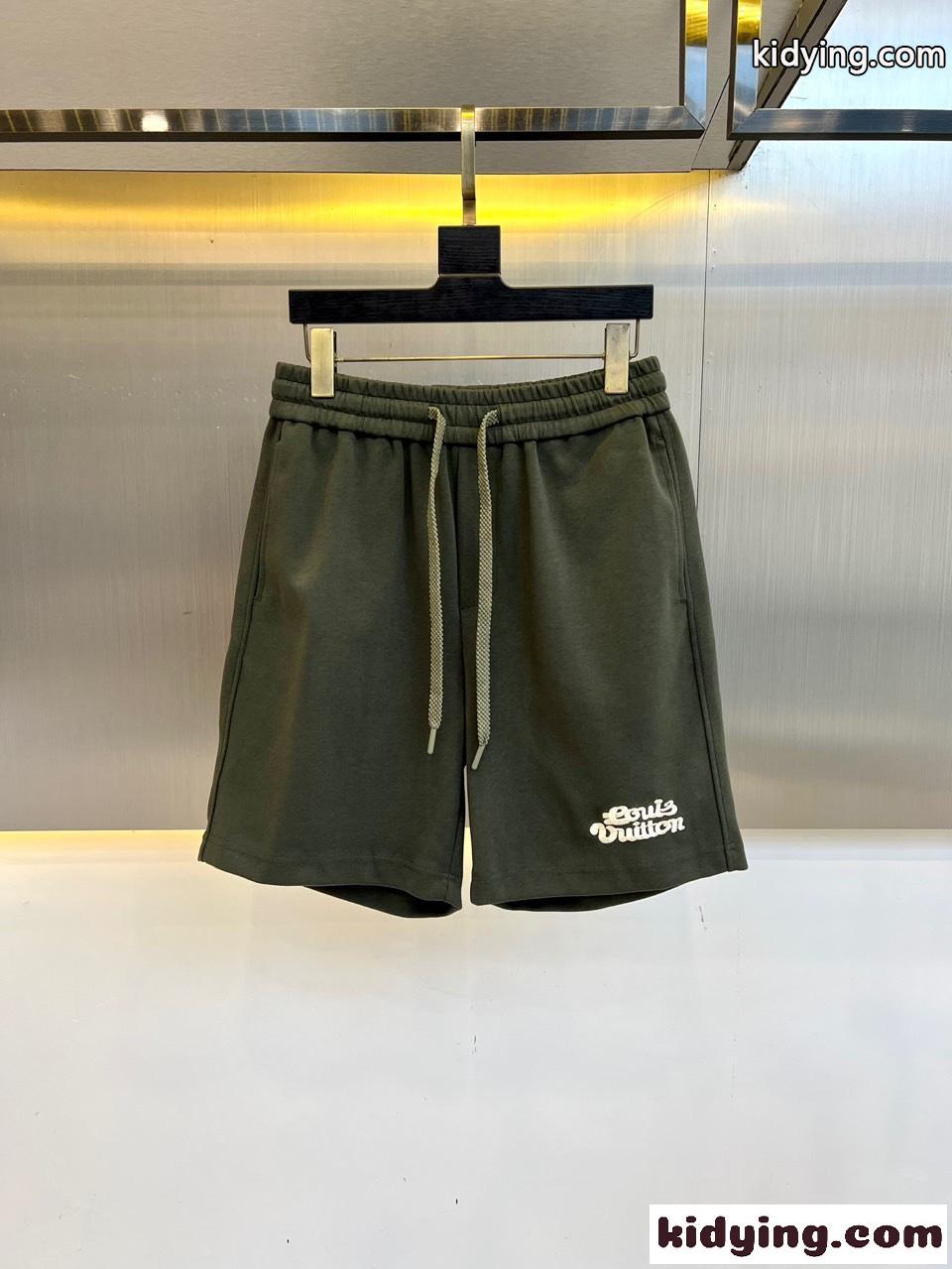 定番 カジュアル ショートパンツ ルイ・ヴィトン パンツ 偽物 グリーン-0