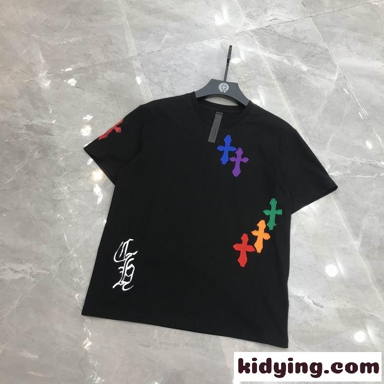 春夏 定番 クルーネック カジュアル 合わせやすい ロゴ クロムハーツ 半袖Tシャツ コピー 着心地いい-1