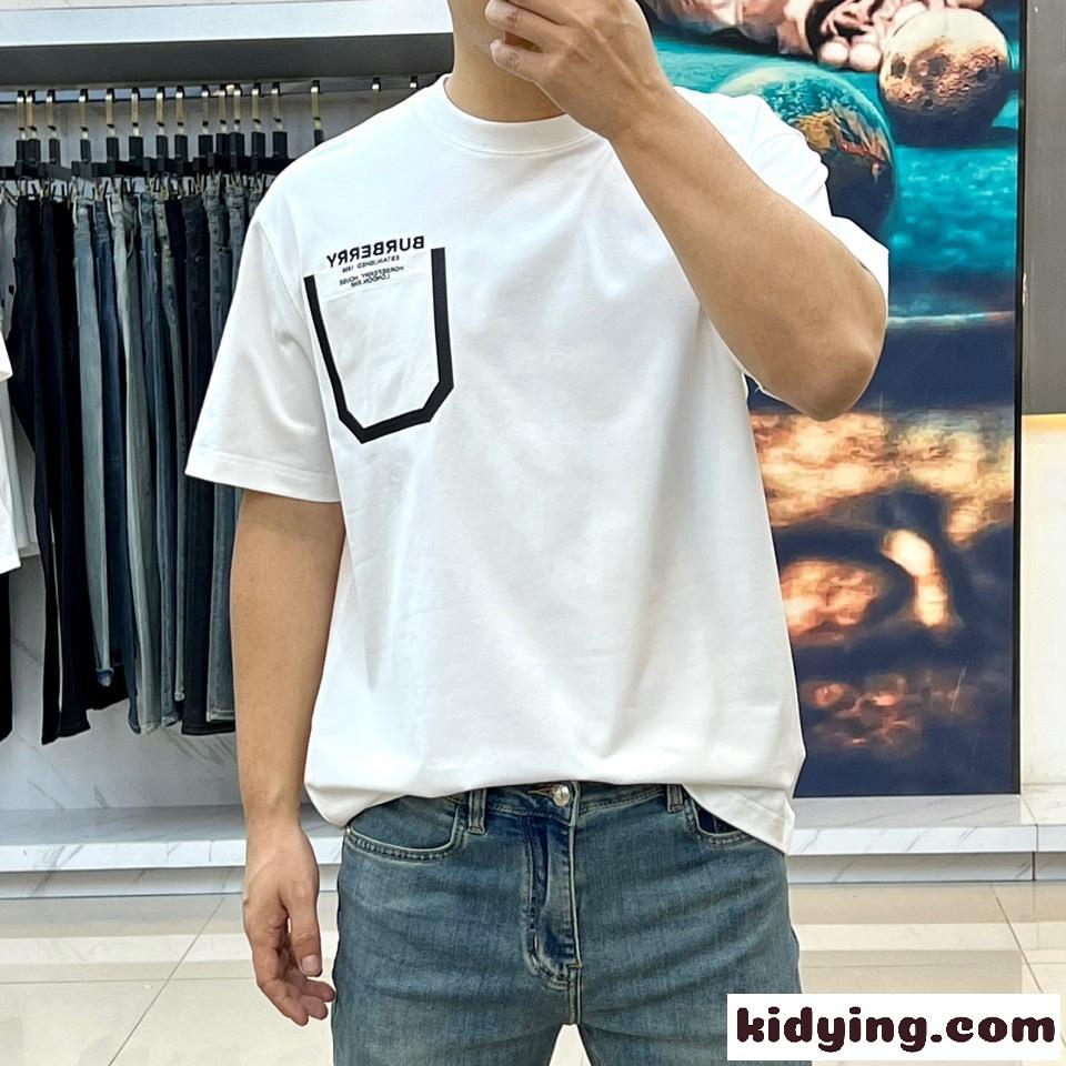 定番 カジュアル バーバリー Tシャツ コピー クルーネック 半袖Tシャツ ホワイト-1