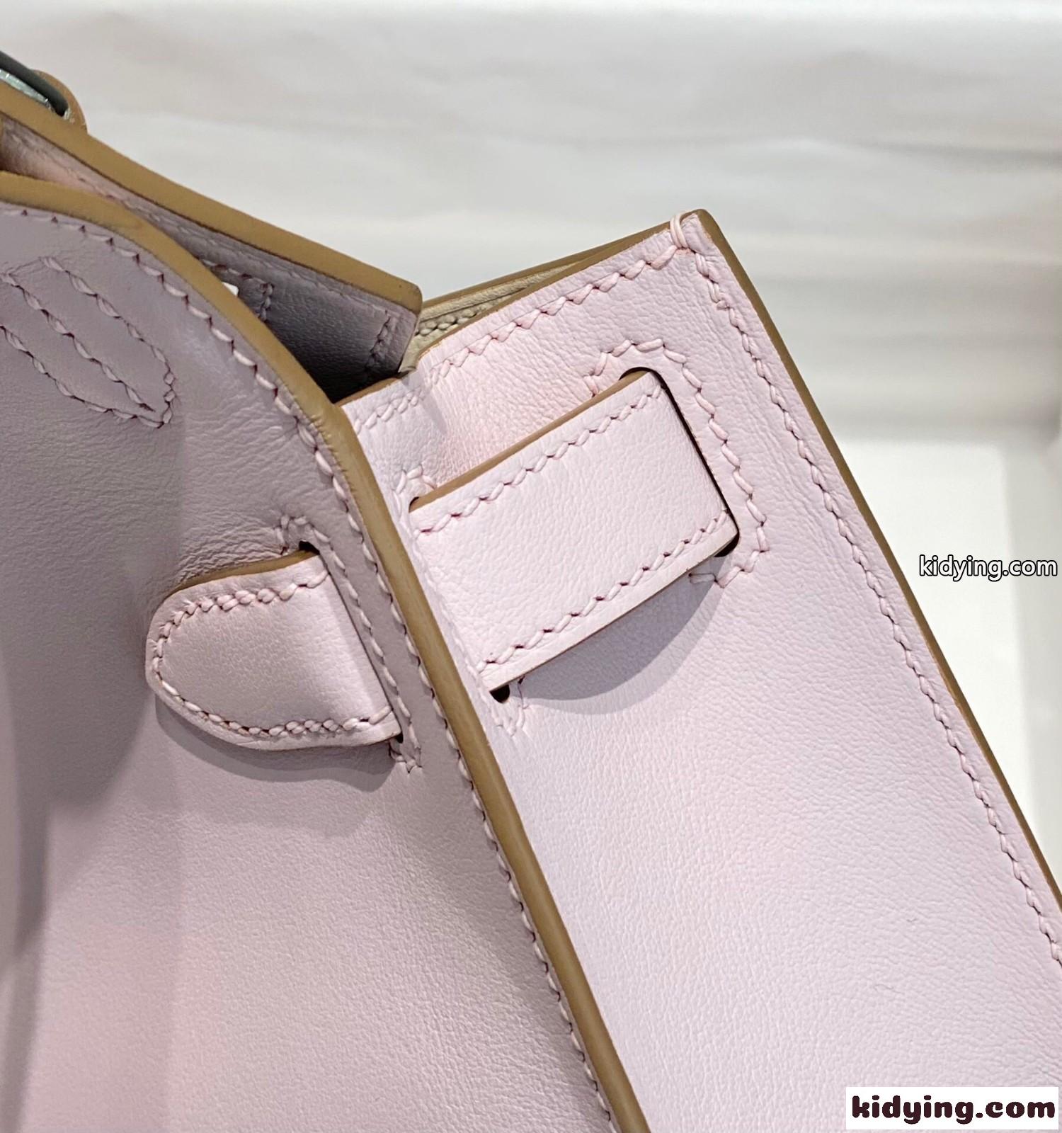 シルバー金具 エルメス ジプシエール ミニショルダーバッグ スーパーコピー ピンク-4