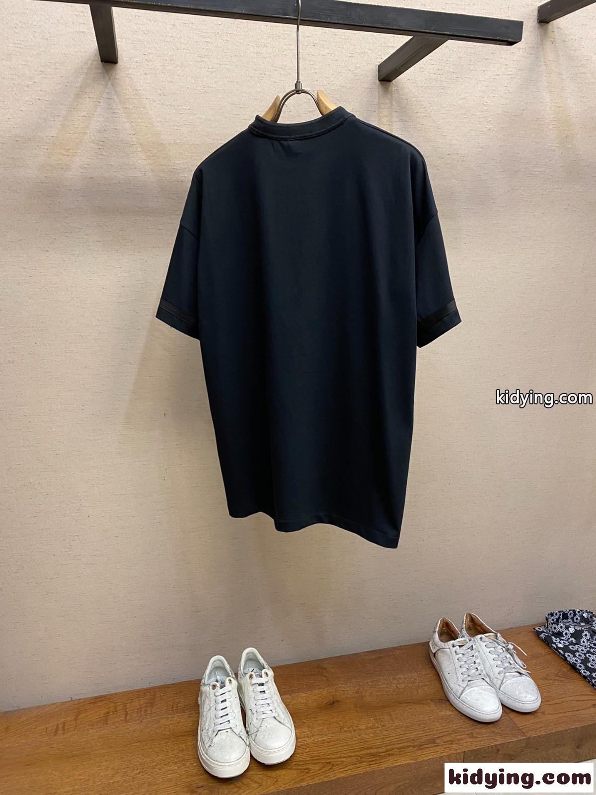 DIOR AND STONE ISLAND 半袖Tシャツ クリスチャン・ディオール Tシャツ コピー ブラック-2