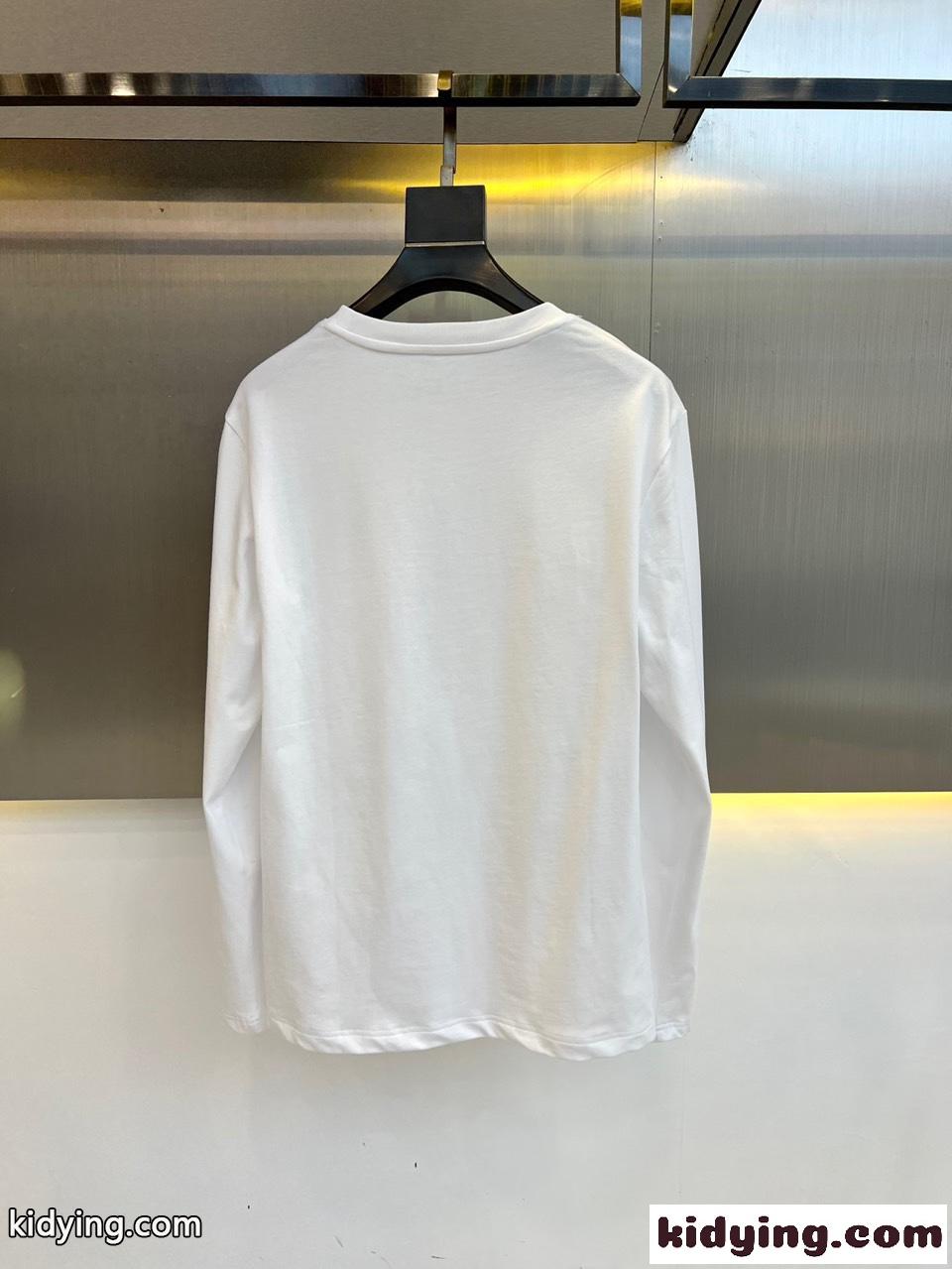 シャネル Tシャツ 偽物 カジュアル 快適 コットンジャージー 長袖Tシャツ ホワイト-4