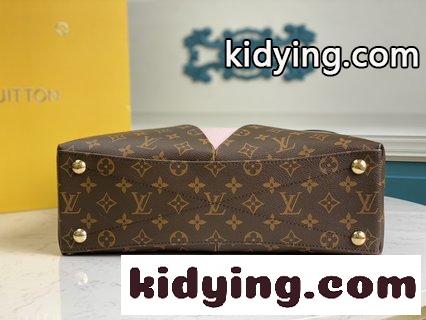 大きいサイズのMonogram帆布と粒面皮革を組み合わせて このV Tote MM手袋をデザインした ルイ・ヴィトン バッグ 人気 コピー-3