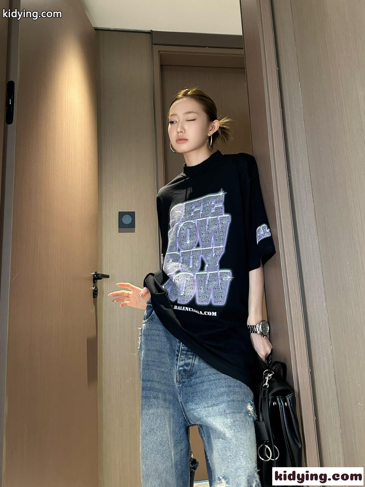 オーバーサイズ カジュアル Tシャツ バレンシアガ 半袖Tシャツ コピー ユニセックス-3