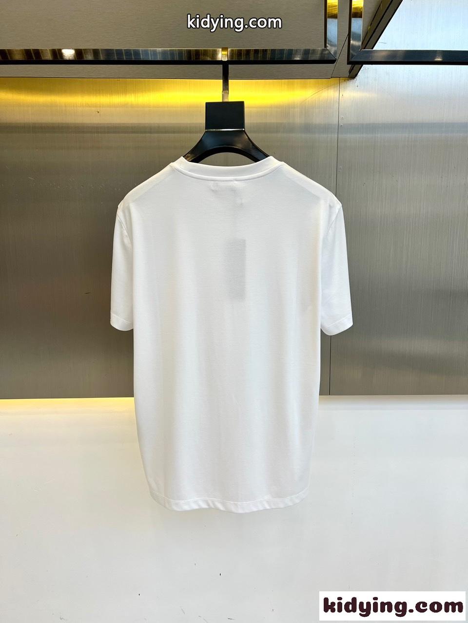 洗練された 上品 ロゴ刺繍 クルーネック クリスチャン・ディオール Tシャツ 偽物 ホワイト-3