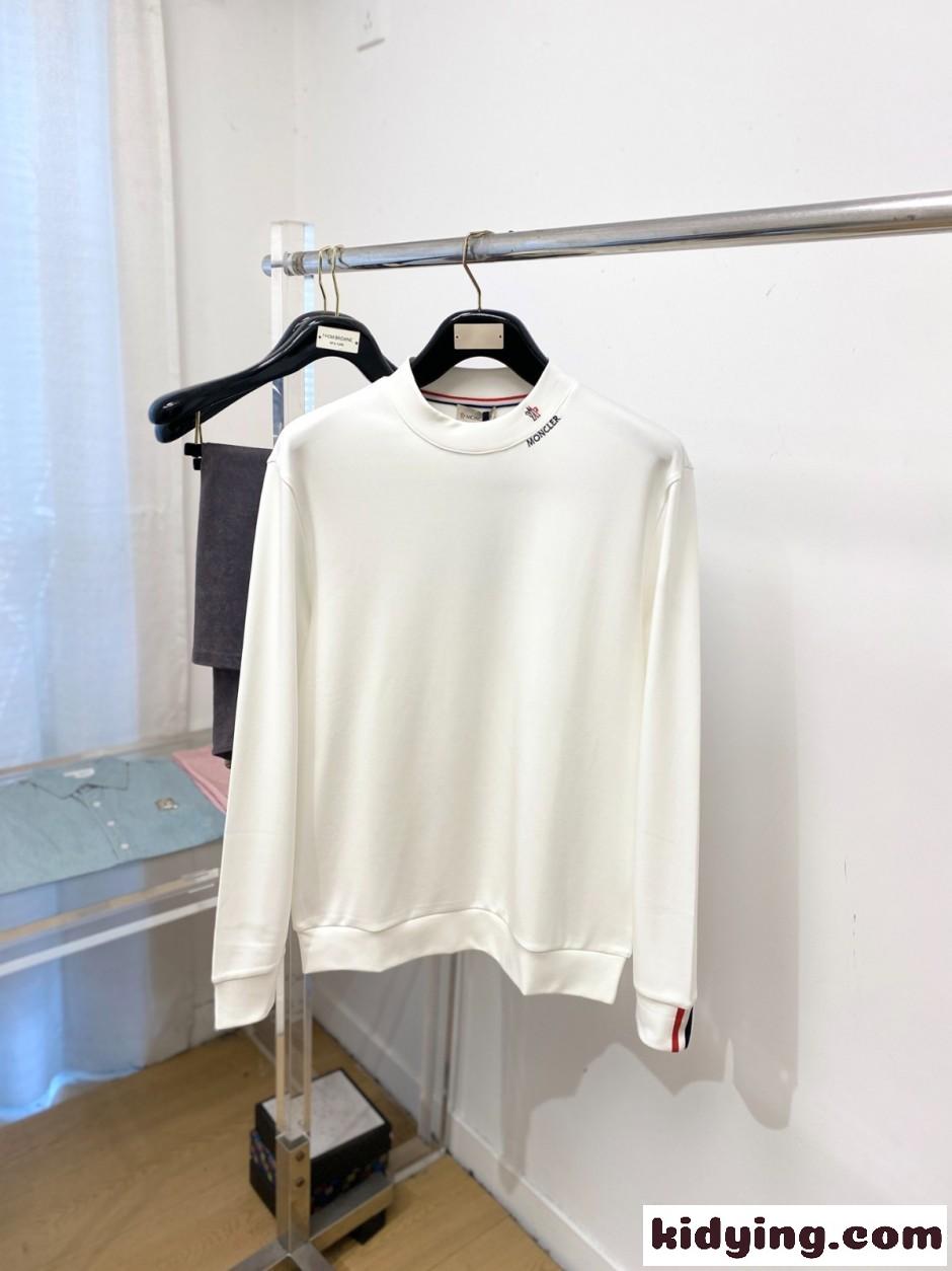 コットン クルーネック スウェットシャツ モンクレール Tシャツ 偽物 ホワイト-0