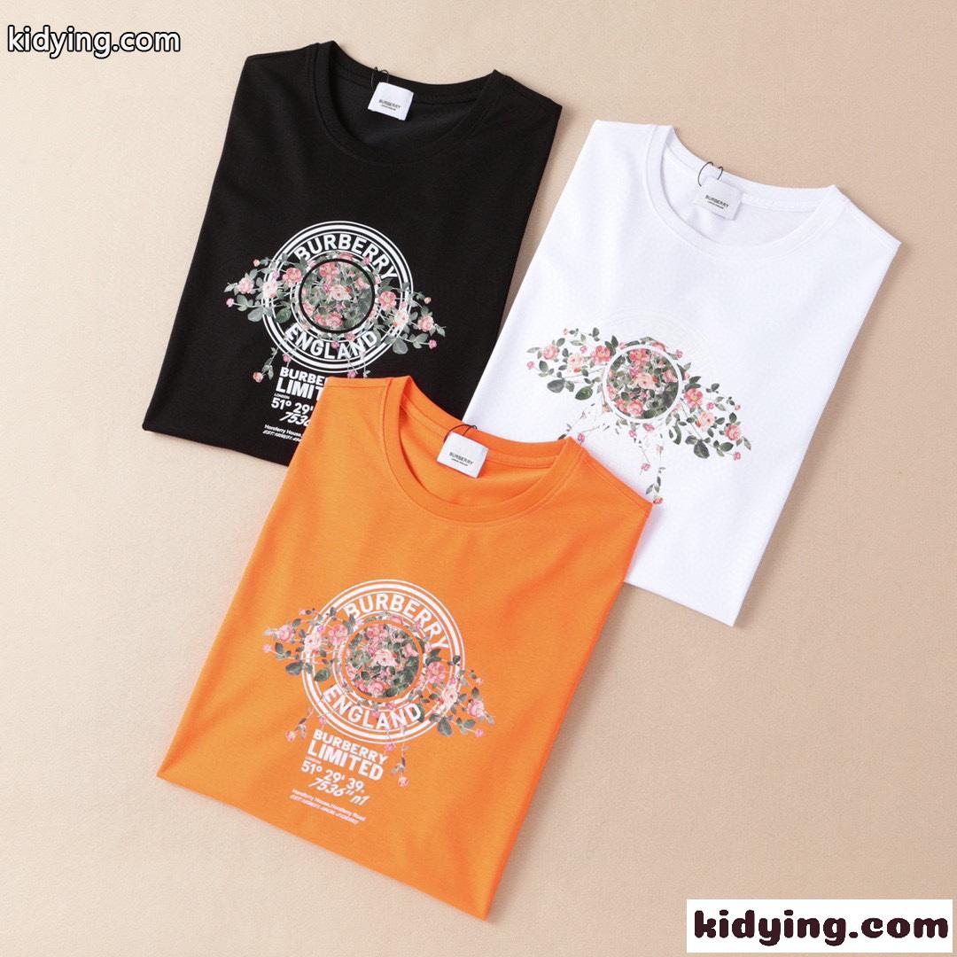 ベーシック おしゃれ プリント クルーネック バーバリー 半袖Tシャツ コピー 合わせやすい 快適 トップス-0