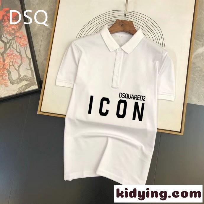 カジュアル おしゃれ ロゴ 半袖ポロシャツ ディースクエアード Tシャツ コピー メンズ-1